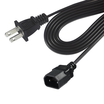 NEMA 1-15P에서 IEC C18 전원 케이블 - 노트북 어댑터, 프로젝터, 모니터 전원 공급 장치에 대한 C18 커넥터 케이블에 2 개의 US 플러그