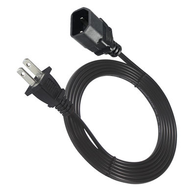NEMA 1-15P에서 IEC C18 전원 케이블 - 노트북 어댑터, 프로젝터, 모니터 전원 공급 장치에 대한 C18 커넥터 케이블에 2 개의 US 플러그
