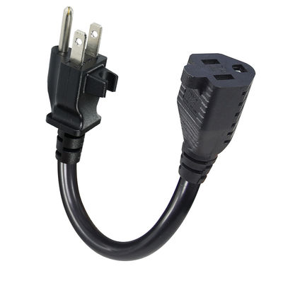 6피트 14AWG 고부하 전원 스트립 교체품, 케이블 관리 클립 및 NEMA 5-15P 플러그, 3구 연장 코드