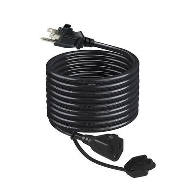 6피트 14AWG 고부하 전원 스트립 교체품, 케이블 관리 클립 및 NEMA 5-15P 플러그, 3구 연장 코드