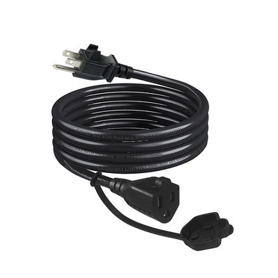 6피트 14AWG 고부하 전원 스트립 교체품, 케이블 관리 클립 및 NEMA 5-15P 플러그, 3구 연장 코드