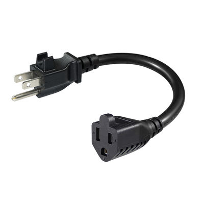 6피트 14AWG 고부하 전원 스트립 교체품, 케이블 관리 클립 및 NEMA 5-15P 플러그, 3구 연장 코드