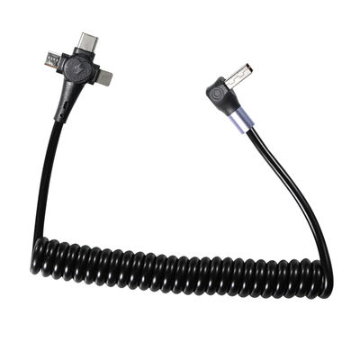 넥타이 나일론 빠른 USB C 3.0 타입 C 케이블 3in1 코일 충전