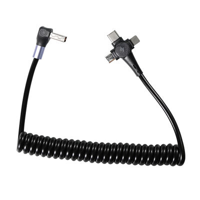 넥타이 나일론 빠른 USB C 3.0 타입 C 케이블 3in1 코일 충전