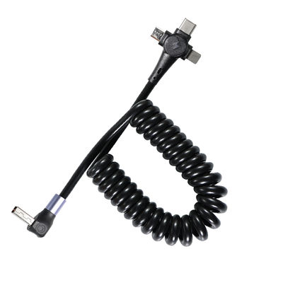 넥타이 나일론 빠른 USB C 3.0 타입 C 케이블 3in1 코일 충전