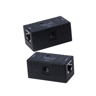 단일 포트 전원 오버 이더넷 POE 주입기 RJ45 커넥터 전송