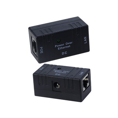 단일 포트 전원 오버 이더넷 POE 주입기 RJ45 커넥터 전송