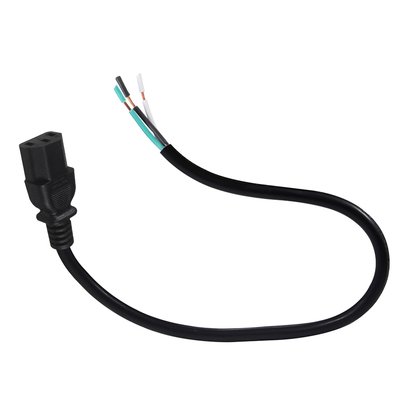 IEC C13 to Stripped Wire 전원 케이블 - 서버, PDU, 전력 분배용 오픈 엔드 베어 와이어 AC 전원 코드, 10A 250V