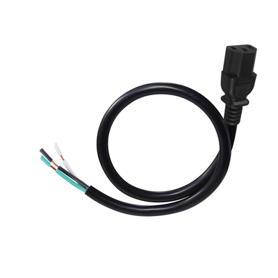 IEC C13 to Stripped Wire 전원 케이블 - 서버, PDU, 전력 분배용 오픈 엔드 베어 와이어 AC 전원 코드, 10A 250V