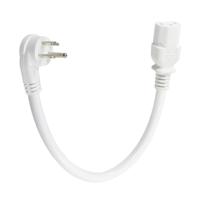 직각 NEMA 5-15P to C13 전원 코드 - 모니터, 서버, PDU용 3구 US 플러그 to IEC C13 AC 케이블, 10A 125V