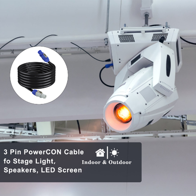무대 조명을 위한 PowerCON 3-핀 잠금 AC 전원 케이블