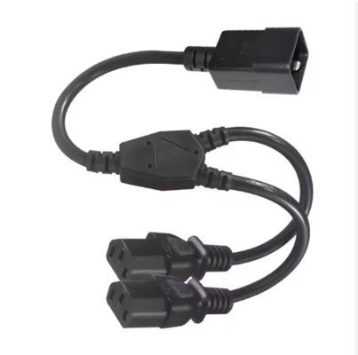 C20에서 C13 듀얼 파워 스플리터 케이블, 250V 15A, PDU/데이터 센터/서버용 IEC 60320 확장 케이블