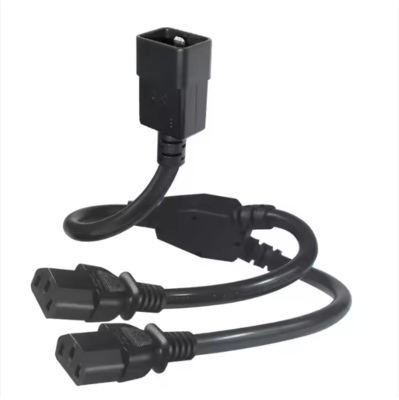 C20에서 C13 듀얼 파워 스플리터 케이블, 250V 15A, PDU/데이터 센터/서버용 IEC 60320 확장 케이블