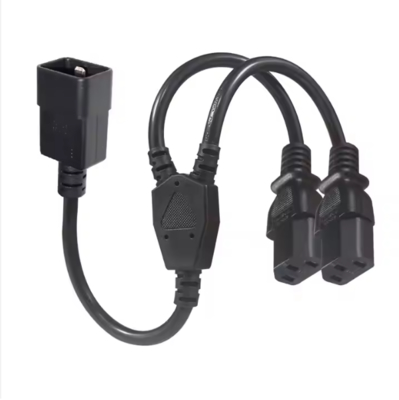 C20에서 C13 듀얼 파워 스플리터 케이블, 250V 15A, PDU/데이터 센터/서버용 IEC 60320 확장 케이블