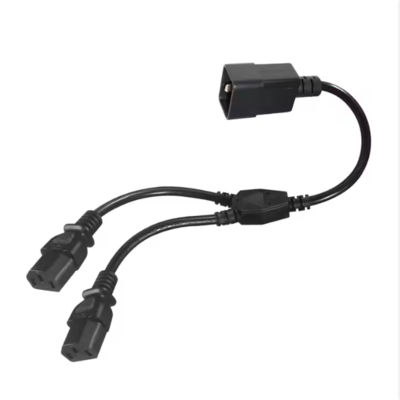 C20에서 C13 듀얼 파워 스플리터 케이블, 250V 15A, PDU/데이터 센터/서버용 IEC 60320 확장 케이블