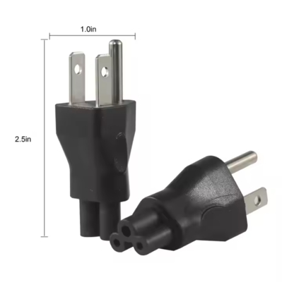 노트북용 NEMA 5-15P to IEC C5 전원 어댑터 케이블