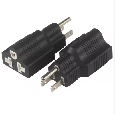 NEMA 5-15P to 5-15R 직각 플러그 어댑터 15A 125V