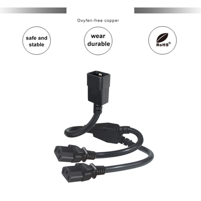 C20 ~ 2xC13 Y-스플리터 전력 전구 15A 250V 순수 구리