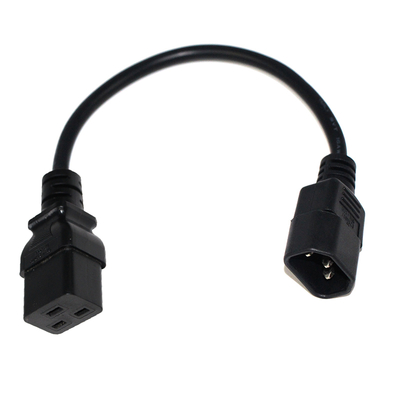 IEC C19에서 C14 전력 케이블 18-14AWG PVC 자켓