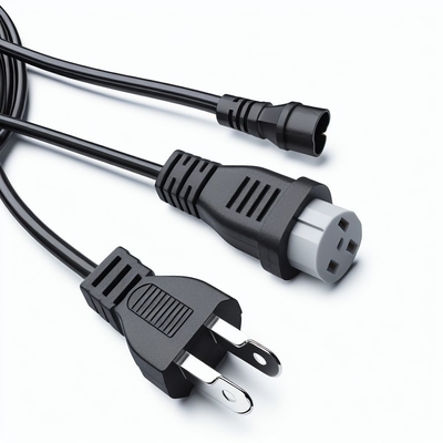 NEMA 5-15P to C5 전원 코드 18AWG SJT PVC 블랙