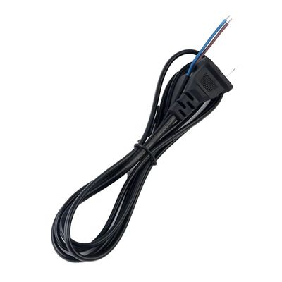 NEMA 1-15P 사용자 지정 전력 애플리케이션을 위한 틴 스트립드 엔드 전력 케이블에 2개의 톱스 폴라라이즈되지 않은 플러그