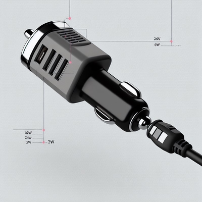 5V to 12V USB 차량 어댑터 케이블 (시가 라이터 소켓 포함)