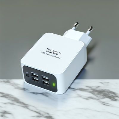 US 플러그와 함께 100W GaN USB-C PD 빠른 충전