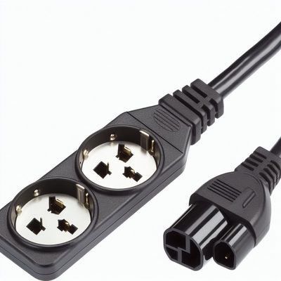 C20 to 듀얼 C13 전원 분배기 케이블 6피트 250V 블랙 PVC