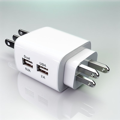 SA 플러그 듀얼 USB-A 벽 충전기 5V 2.4A 모바일 장치