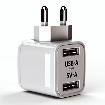 SA 플러그 듀얼 USB-A 벽 충전기 5V 2.4A 모바일 장치