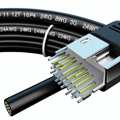 RJ11 6P4C 나선형 전화 케이블 12FT 수-수 24AWG