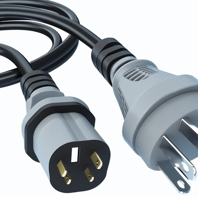 NEMA 5-15P to IEC C5 전원 코드 14AWG 250V 16A 블랙