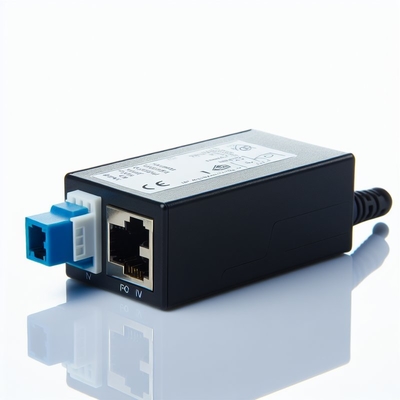 영국 플러그 24V 1A POE 주입기 IP 카메라를 위한 2 개의 RJ45 포트