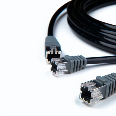 25피트 블랙 RJ11 전화 케이블 4P4C 4P2C 연장 코드