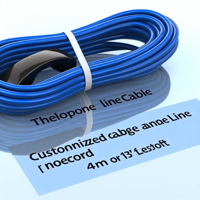 맞춤형 RJ9 RJ11 RJ12 전화 케이블 4P4C 28AWG PVC