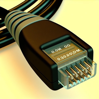 CAT 3 전화 케이블 RJ9 RJ11 RJ22 4-도체 PVC 플랫 코일