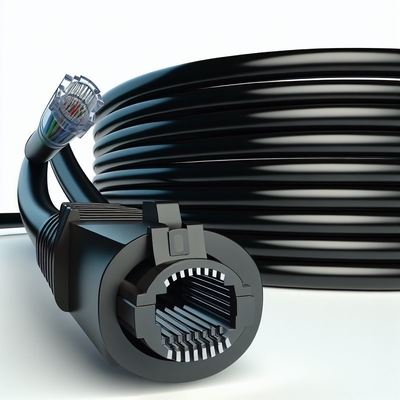 RJ11 RJ12 회전 전화 케이블 6ft 24AWG 350MHz 보호