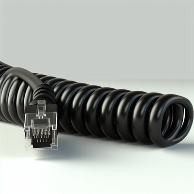 RJ11 RJ12 회전 전화 케이블 6ft 24AWG 350MHz 보호