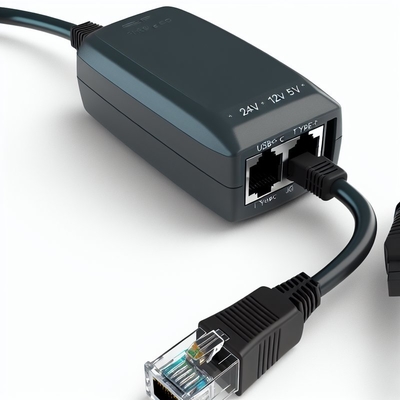 48V to 24V 12V 5V POE 분배기, RJ45 커넥터 1Gbps