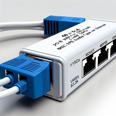 48V-5V 2.4A PoE 스플리터 (USB 및 RJ45 출력, IEEE 802.3af)
