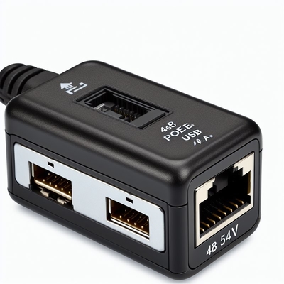 48V-5V 2.4A PoE 스플리터 (USB 및 RJ45 출력, IEEE 802.3af)