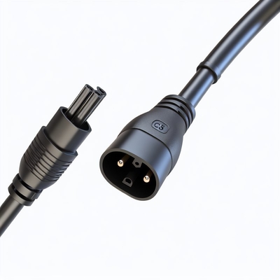 C8 수컷 - C7 암컷 0.8m 전원 코드 18AWG PVC ROHS 인증