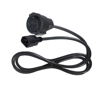 IEC C14에서 Schuko 여성 전원 어댑터 케이블 10A 250V H05VV-F 3G