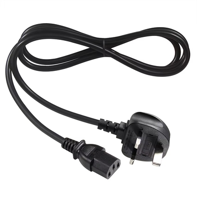 UK 3-Pin to IEC C13 Power Cord 1.8m H05VVF 0.75mm²