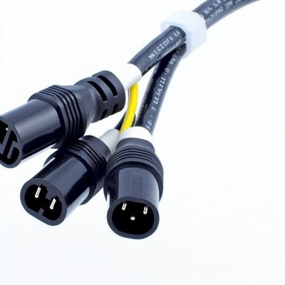 C14에서 C13 듀얼 파워 스플리터 케이블 16AWG 10A 250V 직각