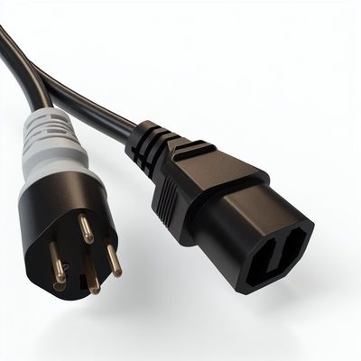 C14에서 C13 듀얼 파워 스플리터 케이블 16AWG 10A 250V 직각