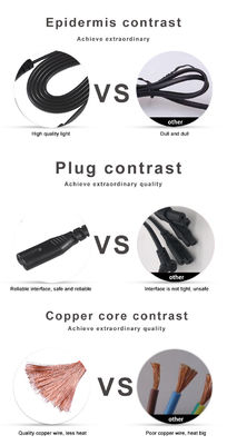 IEC 320 C7 to C8 전원 코드 10A 250V 18AWG (전자 제품용)
