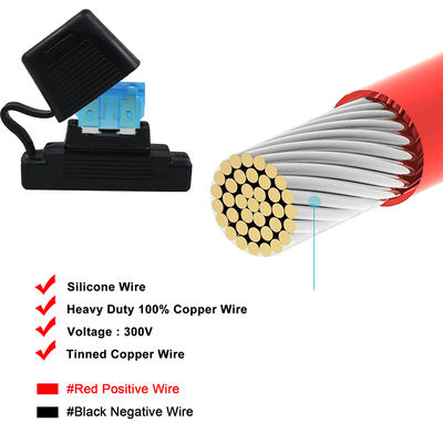 20A 자동차용 12 AWG 와이어와 함께 인라인 블레이드 퓨즈 홀더