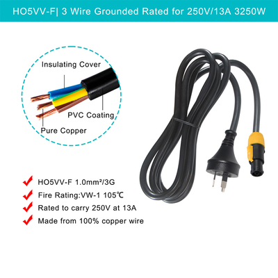 컴퓨터 및 모니터용 UK to C13 전원 코드 10A 250V
