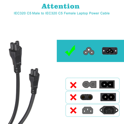 EU 슈코 to C5 전원 코드 3 코어 1.5M 250V 노트북 어댑터용